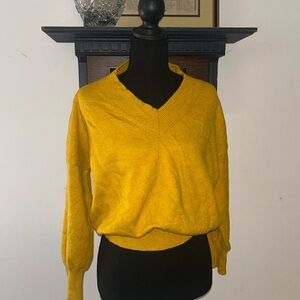 Philosophy Mustard V-Neck Sweater